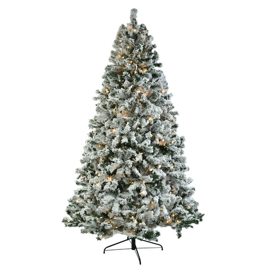 7.5ft Pre-lit Christmas Xmas Pine Tree, Premium Realistic Artificial Christmas Tree with 1450 Tips and Light, PVC Automatic Christmas Tree w/Metal Stand, Easy Assembly, Decorations for Home, S9530