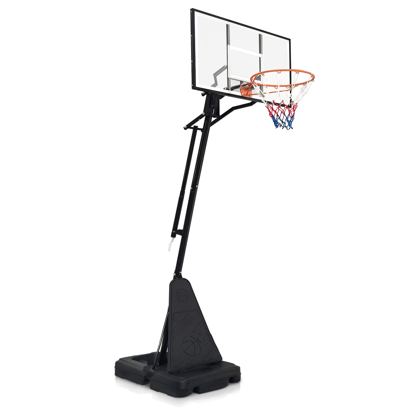 Portable Basketball Hoop Outdoor for Kids/Teens/Adults, Segmart 44inch Basketball Hoop Goals Systems with Wheels, 8Ft-10Ft Height Adjustable Basketball Hoop with Rebounder in Backyard/Courts/Indoor