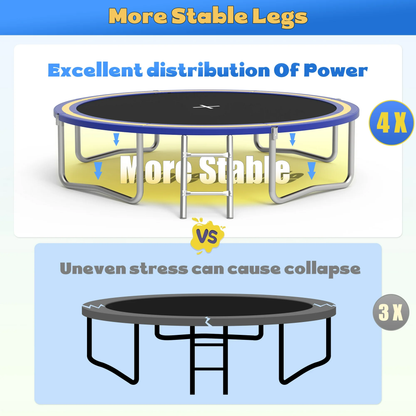 Segmart 10FT Trampoline with Enclosure Net & Basketball Hoop, Heavy Duty