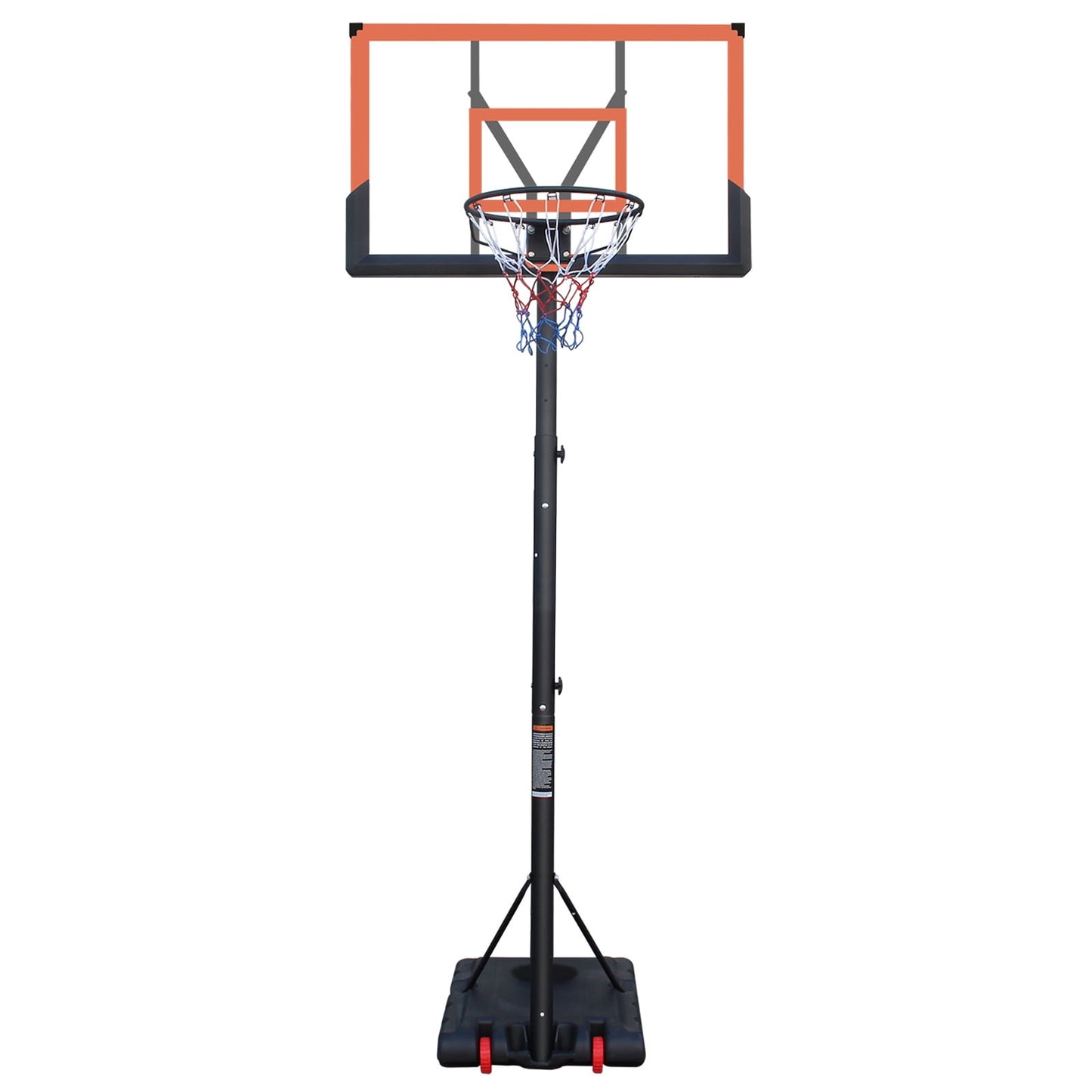 44" Portable Kids Basketball Hoop Stand, SEGMART 5.73FT - 10FT Height Adjustable Basketball Hoop Goal System with Shatterproof Backboard, Fillable Base for Poolside Indoor Outdoor