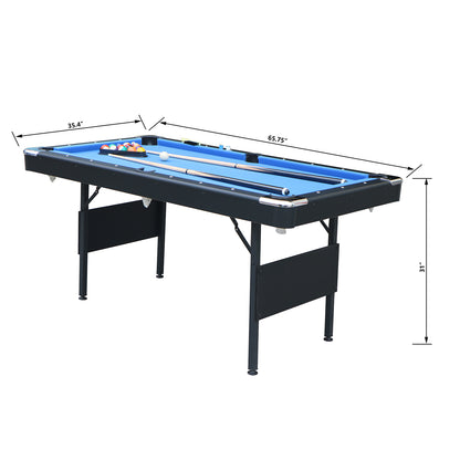 Outdoor Portable Pool Table for Adults Kids Family, Segmart Folding Billiards Table with Cues, Ball, Rack, Chalk, Foldable Pool Table for Recreation Game Rooms, Space-Saving Entertainment