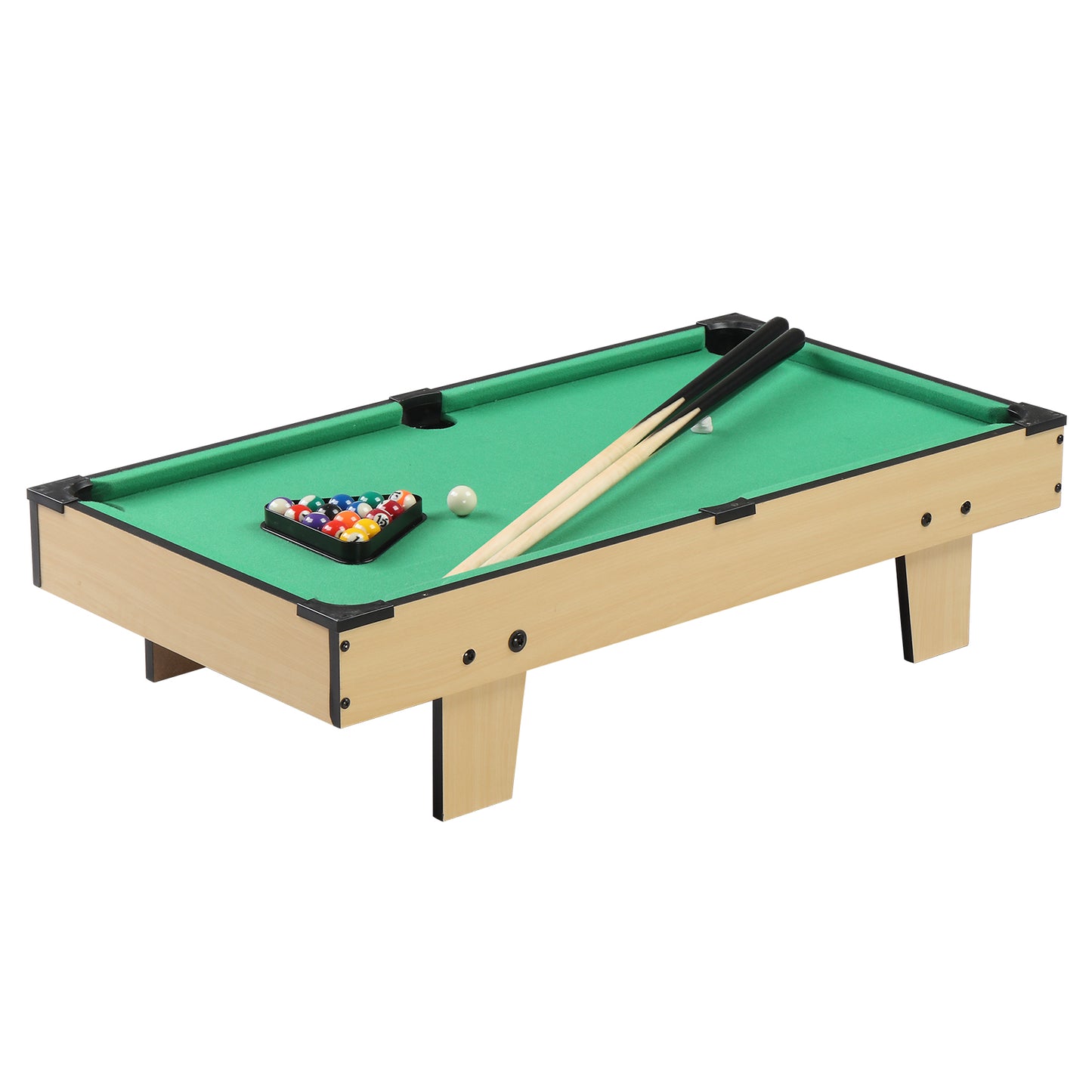 4-in-1 Combo Game Table Set for Home, Play Room, Rec Room, Game Room w/Ping Pong, Foosball, Table Hockey, Billiards, Multi Game Table for Kids Adult