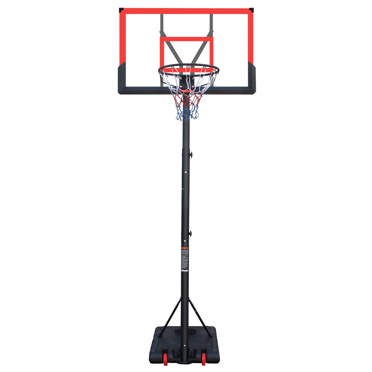 44" Portable Kids Basketball Hoop Stand, SEGMART 5.73FT - 10FT Height Adjustable Basketball Hoop Goal System with Shatterproof Backboard, Fillable Base for Poolside Indoor Outdoor