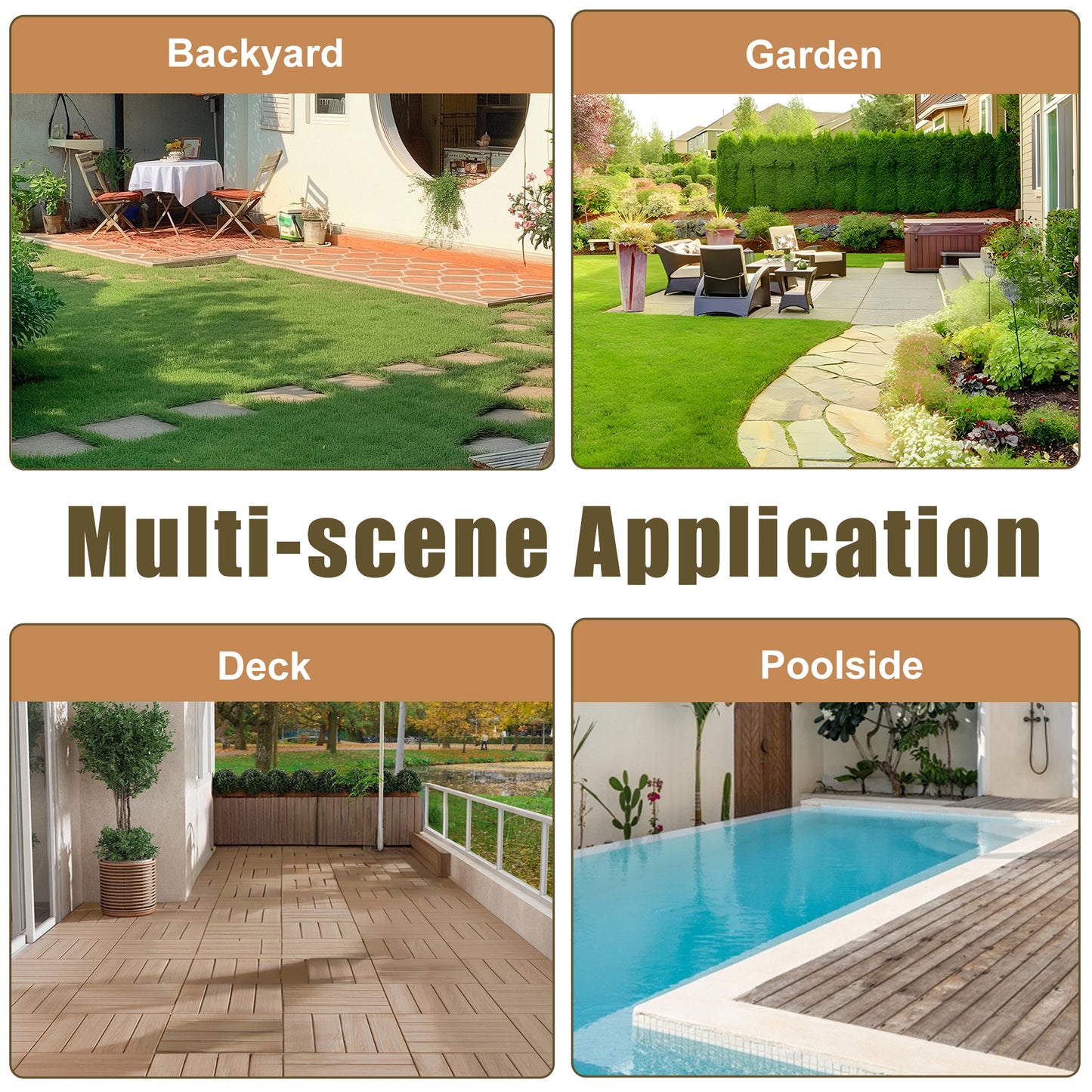 Patio Dining Set, 7PCS Outdoor Plastic-Wood Table & Textilene Chairs Set, Outdoor Furniture Dining Table Set, Garden Porch Backyard Poolside Sectional Conversation Set