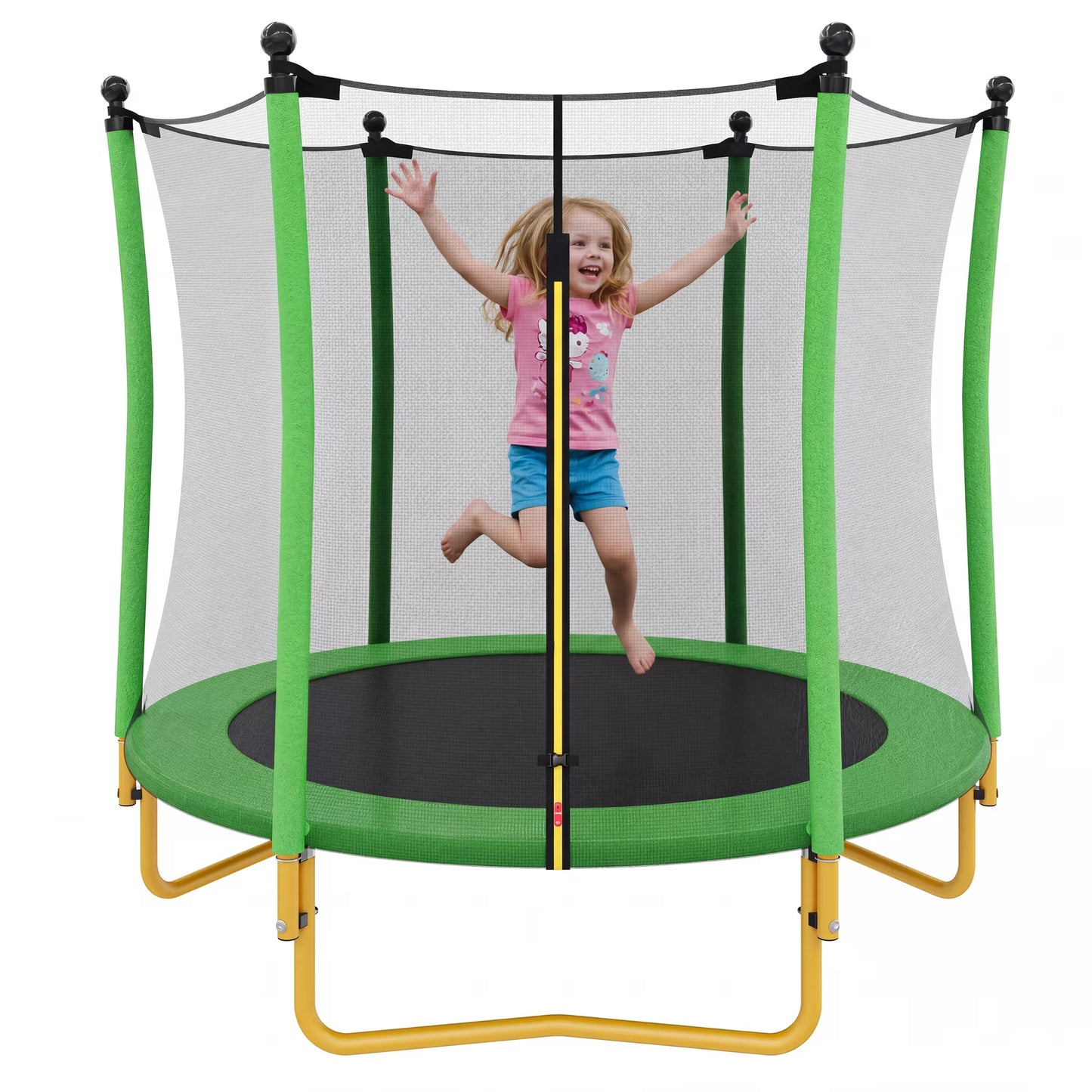 5.5FT Kids Trampoline with Safety Enclosure Net, SEGMART Upgraded Indoor Toddler Trampoline with Spring Padding for Kids, Outdoor Round Small Trampoline with Jumping Mat, Gift for Boys Girls