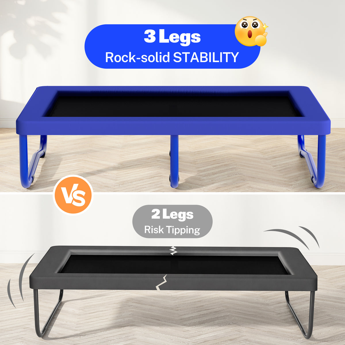 55'' Kids Trampoline, SEGMART Indoor Trampoline with Enclosure Net, Outdoor Mini Small Trampoline with Water Drawing Mat, Birthday Gifts for Boys and Girls Age 3+, 220LBS Capacity