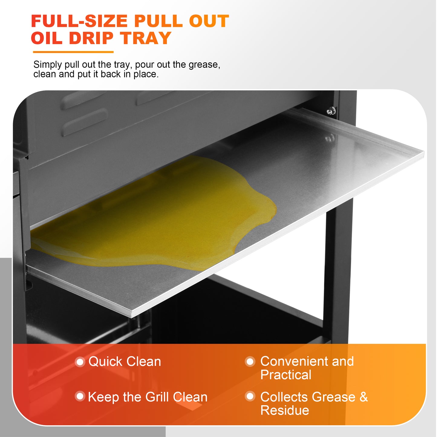 4-Burner Gas Grill with Side Burner, 51,000 BTU Propane BBQ Grill with Porcelain-Enameled Cast Iron Grates, Built-in Thermometer, Ideal for Patio Camping Outdoor Cooking