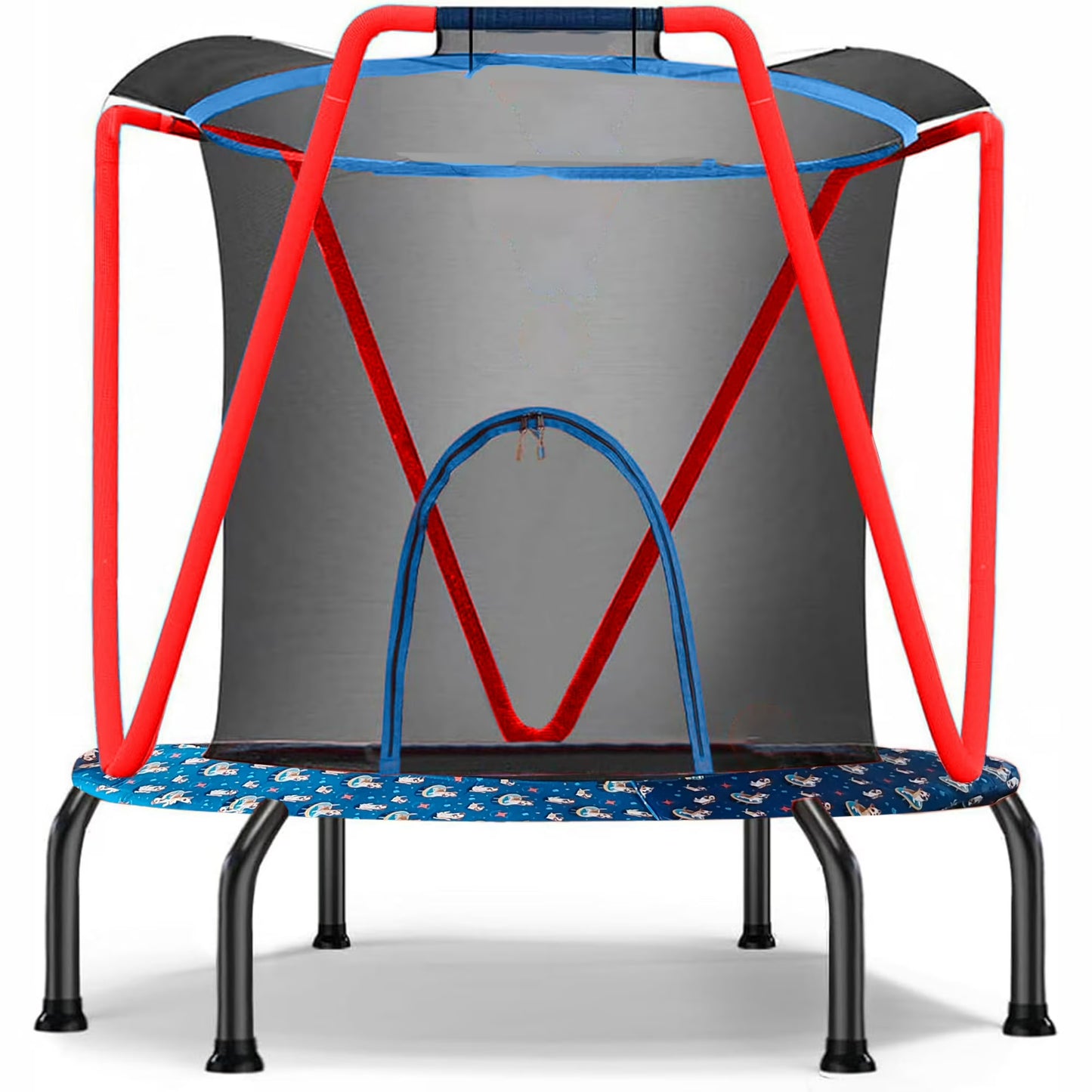 66" Toddler Trampoline for Kids, SEGMART Kids Trampoline with Enclosure Net and Balls, Indoor Outdoor Mini Small Trampoline Birthday Gifts for Boys and Girls Age 3 Months and up