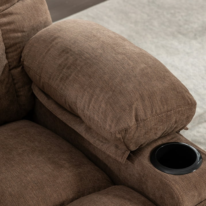 Lift Recliner Chair for Elderly and Disabled, Modern Living Room Electric Power with 3 Positions Lift, Remote Control and Storage Pockets, Ergonomic Plush Velvet Single Sofa Lounge, Brown, SS441