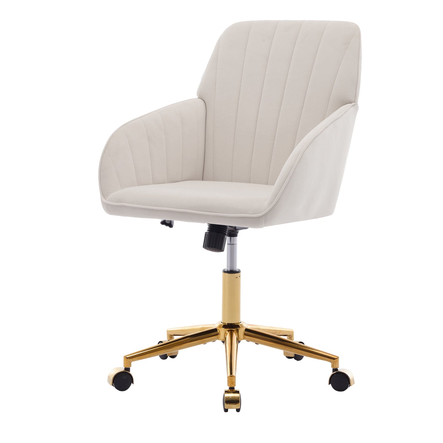 Office Chair with Memory Foam,Adjustable Swivel Desk Chair, Velvet Upholstered, Supportive Backrest for Home Office & Bedroom