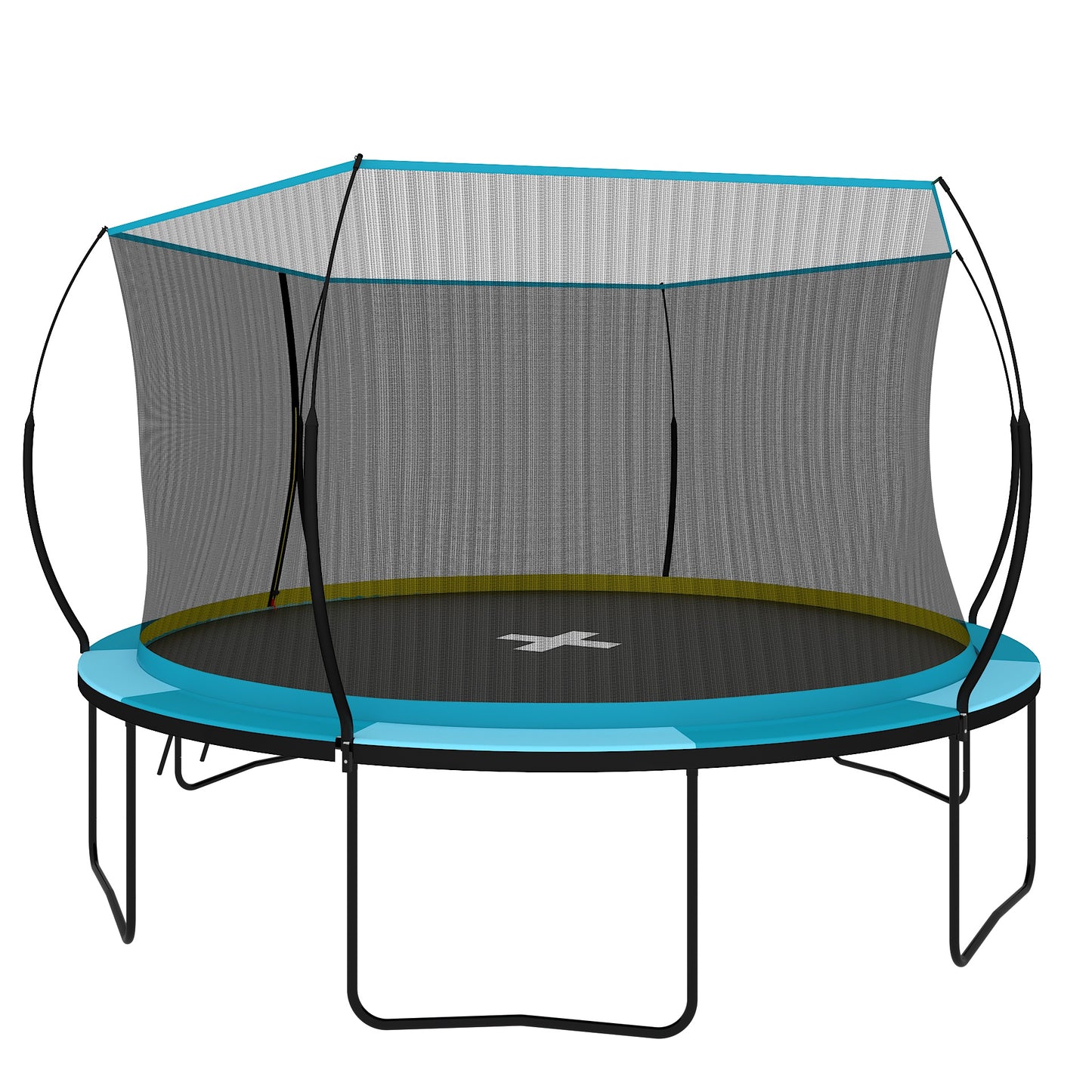 14ft Trampoline with Safety Enclosure Net, SEGMART Upgraded Round Kids Outdoor Trampoline with Ladder, Heavy Duty Backyard Trampoline, Recreational Trampoline for Adults and Kids, Blue