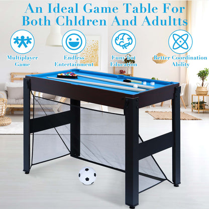 48'' 16 in 1 Multi Game Table, Combo Game Table Set for Game Room, Multifunctional Game Table with Bow, Arrow, Basketball, Football, Hockey, Foosball, Shuffleboard, Ping Pong, Chess, Checkers, Bowling