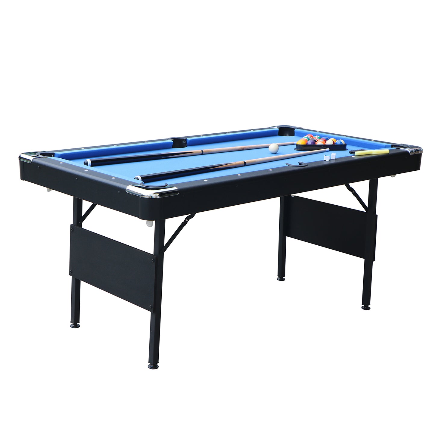 SEGMART Outdoor Portable Pool Table for adults, Billiard Tables Game Table, Indoor Table, Children's Toys, Table Games, Space-Saving Entertainment, and All Accessories Included, Blue