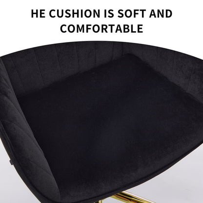 Office Chair with Memory Foam,Adjustable Swivel Desk Chair, Velvet Upholstered, Supportive Backrest for Home Office & Bedroom