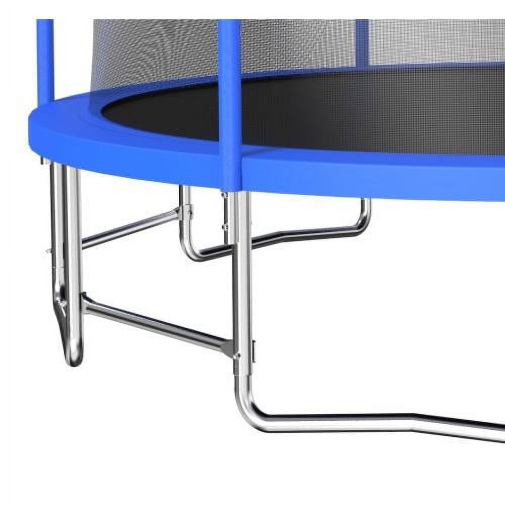 16FT Trampoline for Adults & Kids with Basketball Hoop, SEGMART Upgraded Round Recreational Trampoline with Enclosure Net, Heavy-duty Outdoor Trampoline with Ladder for Outdoor Indoor, Blue