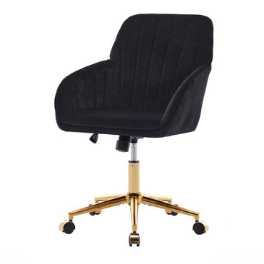 Office Chair with Memory Foam,Adjustable Swivel Desk Chair, Velvet Upholstered, Supportive Backrest for Home Office & Bedroom