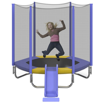 Segmart 7FT Toddler Trampoline with Enclosure Net & Removable Slide
