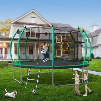 14Ft Trampoline for Kids & Adults, Segmart 2024 Upgraded Recreational Trampoline with Enclosure Net, Reinforced Design Outdoor Trampoline with 1000LBS Weight Capacity, Christmas Gifts for Boys/Girls