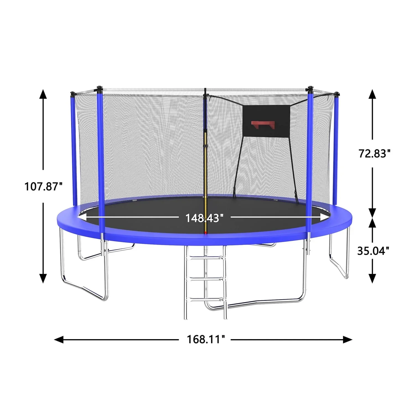 Segmart 14FT Trampoline with Enclosure Net & Basketball Hoop, Heavy Duty