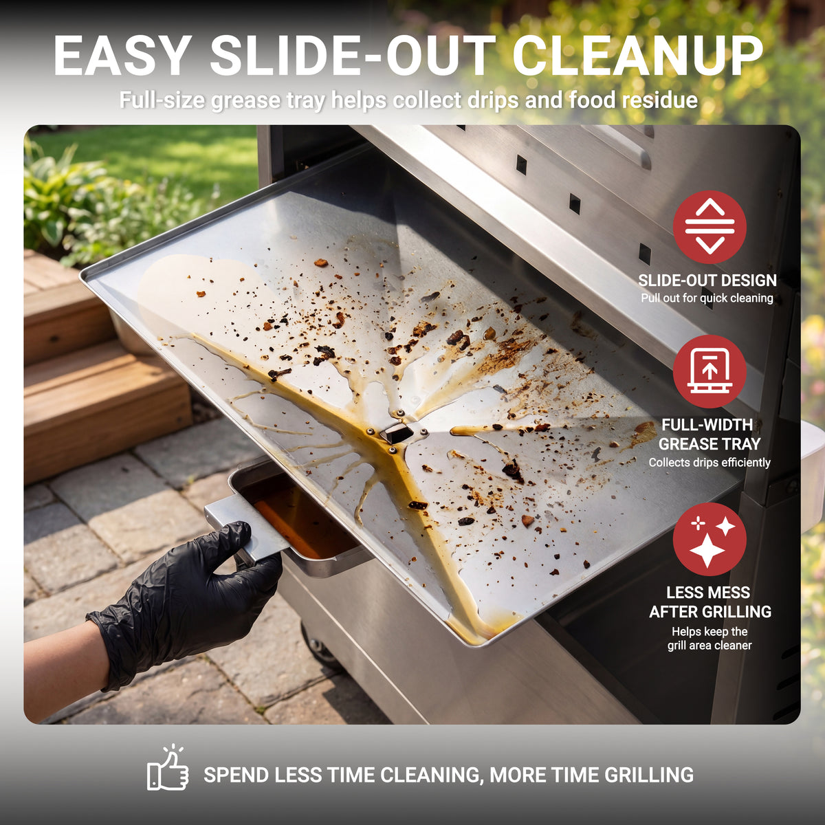 4-Burner Gas Grill and Griddle Combo with Side Burner, 50,000 BTU Propane BBQ Grill with Porcelain-Enameled Cast Iron Grates, Built-in Thermometer, Ideal for Patio Camping Outdoor Cooking