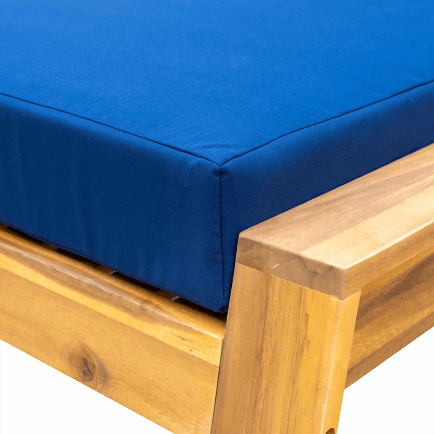 3 Pack Outdoor Lounge Chair, Acacia Wood Chaise Lounge set-Chair & Ottoman, Sunbathing Recliner, Beach Chair, Tanning Chair for Patios, Balconies, and Gardens