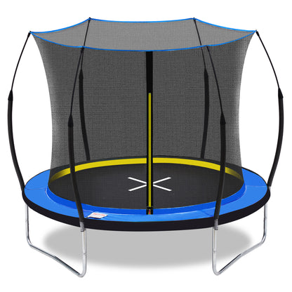 10ft Springfree Trampoline, Segmart Recreational Trampoline with Bungee Cords, 2024 Outdoor Trampoline with No Gap Design Zipper System, 600 LBS Weight Capacity Trampoline for Backyard Garden