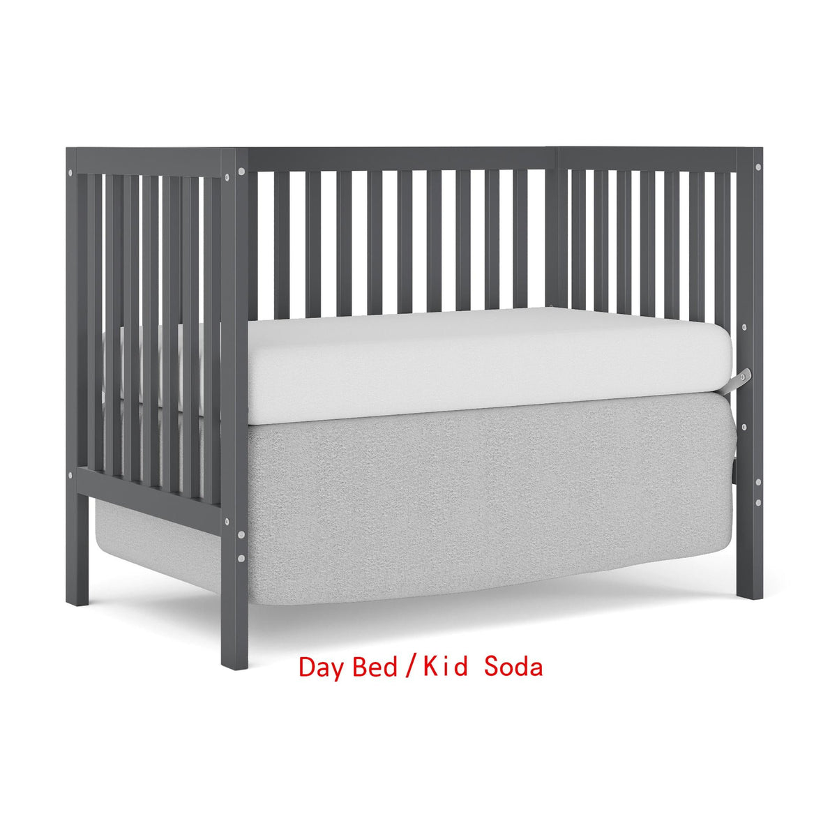 iRerts 5 In 1 Convertible Baby Crib, Wood Convertible Crib Toddler Bed with Wood Legs, Converts from Baby Crib to Toddler Bed, Fits Standard Full-Size Crib Mattress, Easy to Assemble, Black