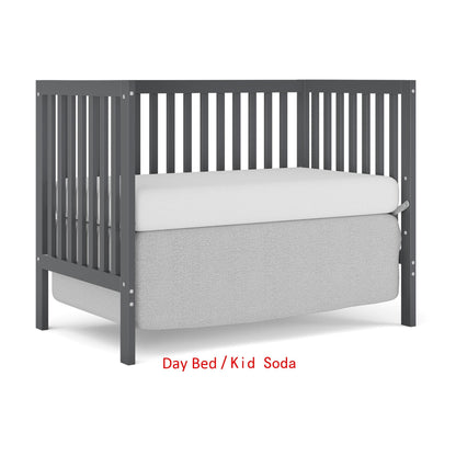 iRerts 5 In 1 Convertible Baby Crib, Wood Convertible Crib Toddler Bed with Wood Legs, Converts from Baby Crib to Toddler Bed, Fits Standard Full-Size Crib Mattress, Easy to Assemble, Black