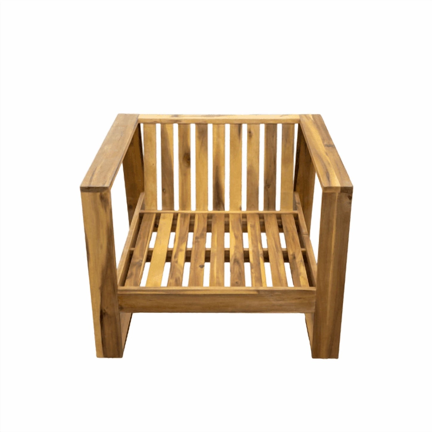 3 Pack Outdoor Lounge Chair, Acacia Wood Chaise Lounge set-Chair & Ottoman, Sunbathing Recliner, Beach Chair, Tanning Chair for Patios, Balconies, and Gardens