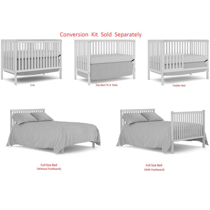 iRerts 5 In 1 Convertible Baby Crib, Wood Convertible Crib Toddler Bed with Wood Legs, Converts from Baby Crib to Toddler Bed, Fits Standard Full-Size Crib Mattress, Easy to Assemble, Black