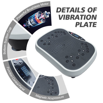 Vibrating Plate Exercise Machine for Weight Loss, Vibration Plate Platform for Lymphatic Drainage, Adjustable Speeds Power Shaping Vibrating Plate for Weight Loss, Whole Body Workout Vibration Plate