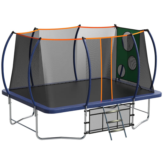 8x14ft Rectangle Trampoline, Segmart Outdoor Rectangle Trampolines for Adult Kids, Large Gymnastics Trampolines for Backyard, 1600LBS Weight Capacity Trampoline with Enclosure Net & Football Target