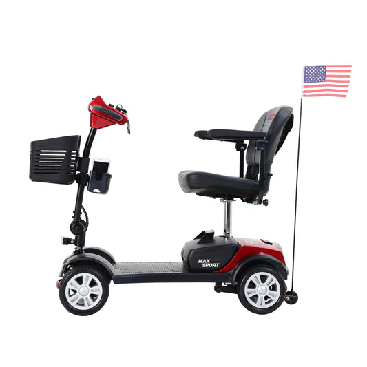 Senior Mobility Scooters, Compact Travel Scooter with Cup & Phone Holder, Outdoor Adults Mobility Scooters with Control Panel, Heavy Duty Electric Mobility Scooters for Adult, 300lbs, SS1921