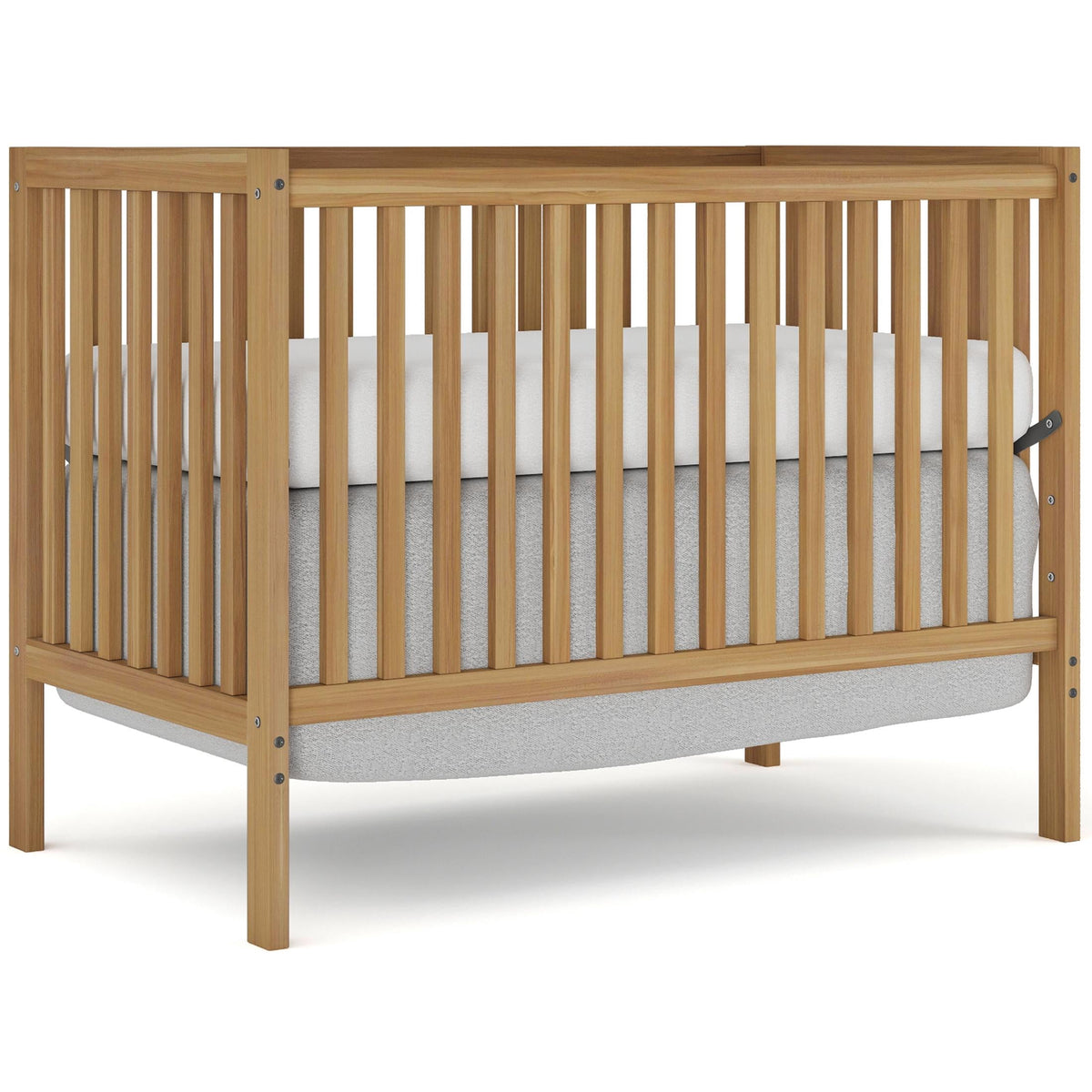 iRerts 5 In 1 Convertible Baby Crib, Wood Convertible Crib Toddler Bed with Wood Legs, Converts from Baby Crib to Toddler Bed, Fits Standard Full-Size Crib Mattress, Easy to Assemble, Black