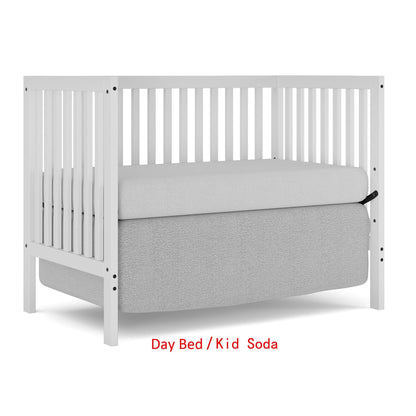 iRerts 5 In 1 Convertible Baby Crib, Wood Convertible Crib Toddler Bed with Wood Legs, Converts from Baby Crib to Toddler Bed, Fits Standard Full-Size Crib Mattress, Easy to Assemble, Black
