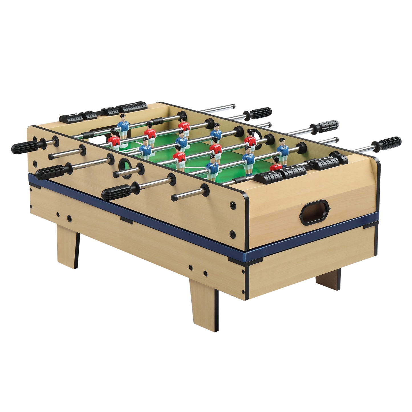 4-in-1 Combo Game Table Set for Home, Play Room, Rec Room, Game Room w/Ping Pong, Foosball, Table Hockey, Billiards, Multi Game Table for Kids Adult