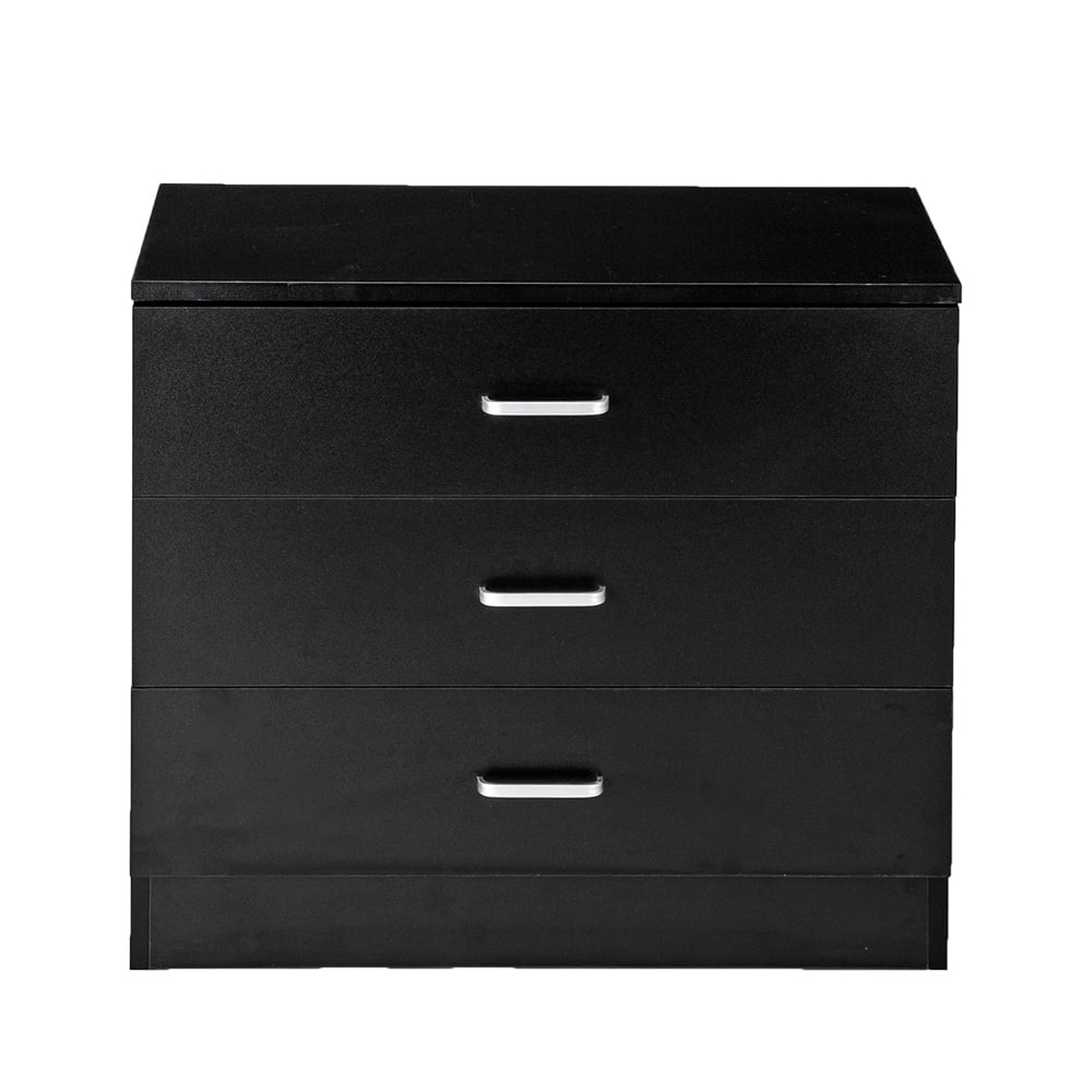 3-Drawer Drawers for Bedroom, SEGMART 26'' x 13'' x 22'' Classic Simple Bedroom Furniture Chest Cabinet with Metal Handles, Durable MDF Wood 3-Drawer Dresser for Closet to Storing Clothes, S7954