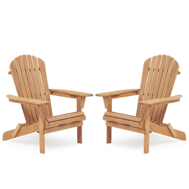 Segmart Folding Adirondack Chair, Pre-Assembled Premium Wood Lounge Chair Perfect for Outdoor Patio, Deck, Garden, Backyard, Lawn, Beach, Camping and Fire Pit Seating