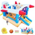 Bounce House with Air Blower for Kids, SEGMART Kids Outdoor Inflatable Bounce House with Basketball Rim for Toddlers, Kids Jumper Bounce House with Ball Pit, Inflatable Bouncer with Carrying Bag