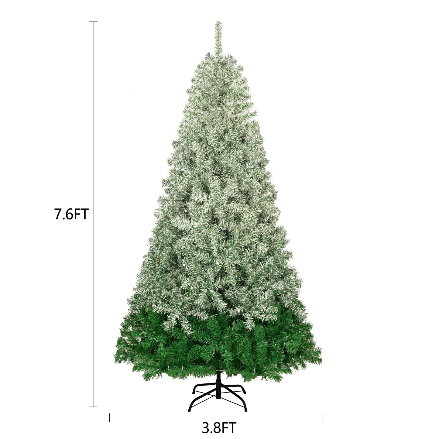 SEGMART 6+5+4FT Lighted Christmas Trees, 300 LED Cool White Lights Artificial Decorations Home Classic Pine Tree with 1200 Tip, 8 Lighting Modes, Green