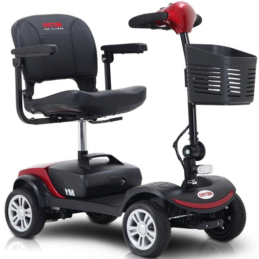 Electric Wheel Chair for Senior, 4 Wheel Mobility Scooter with Detachable Basket and Control Panel, Motorized Electric Carts for Adults, Max Speed 4.97mph, 300lbs, SS129
