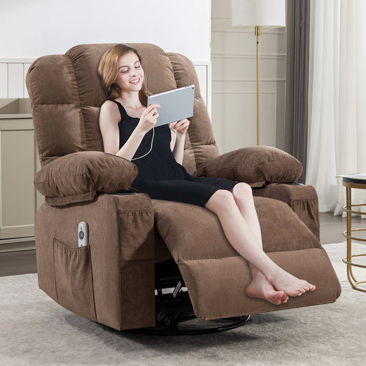 Lift Recliner Chair for Elderly and Disabled, Modern Living Room Electric Power with 3 Positions Lift, Remote Control and Storage Pockets, Ergonomic Plush Velvet Single Sofa Lounge, Brown, SS441