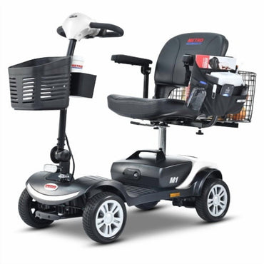 Outdoor Mobility Scooter for Senior, Heavy Duty Electric Scooters with 4 Wheel, Sliding Swivel Seat with Flip-Up Armrests for Adults, Easy Assembly, 300lbs