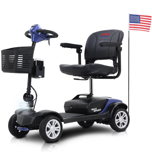 Outdoor Seniors Mobility Scooters for Adults, 4 Wheel Electrical Scooter with Cup & Phone Holder, Motorized Electric Carts for Seniors, Adults, 300lbs, SS1933