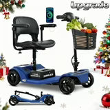 Segmart 4 Wheels Mobility Scooter, Mobility Scooter for Seniors and Adults,Heavy-Duty Mobility Scooter,Foldable,with Front and Rear Lights and a Basket, 24V x 300W Motor, Weight Capacity 300 lbs.