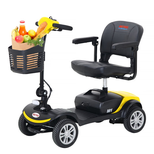 Outdoor Seniors Mobility Scooters for Adults, 4 Wheel Electrical Scooter with Detachable Basket, Motorized Electric Carts for Seniors, Adults, Max Speed 4.97mph, 300lbs, SS116