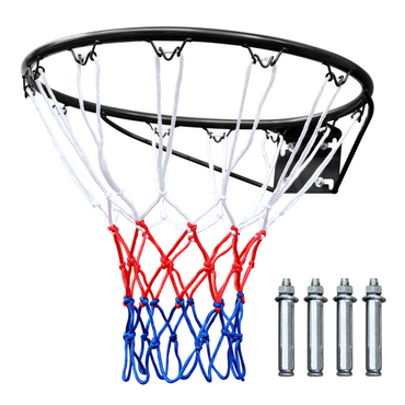 Regulation 18" Steel Basketball Rim for Portable Basketball Hoop & Goal, Indoor & Outdoor with Hand-Crank Adjustment, Choose from Fixed or Breakaway, Replacement Rim for Indoor or Outdoor Hoop