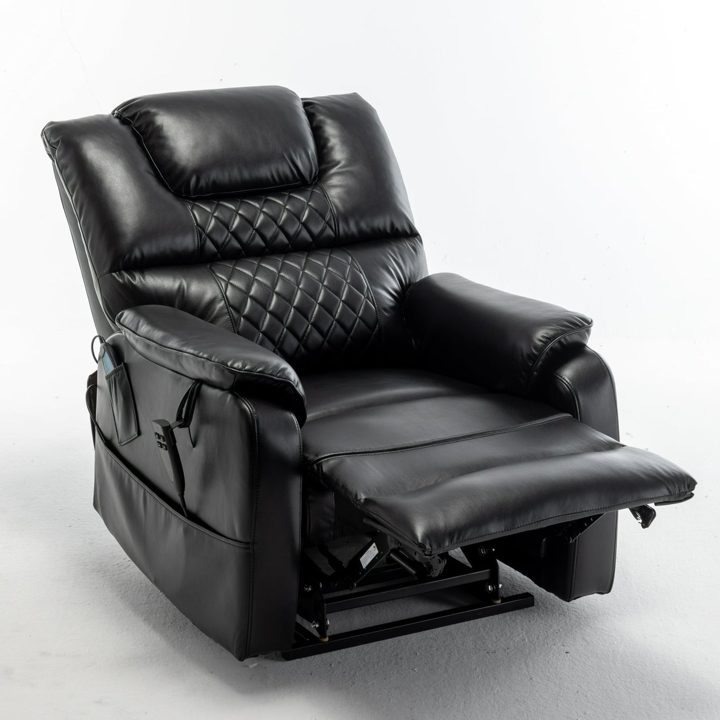 Single Recliner Chair, SEGMART PU Leather Massage Chair with Remote Control, Rocking Ergonomic Recliner Chair with Padded Seat Backrest for Home Theater Seating Living Room, S12536