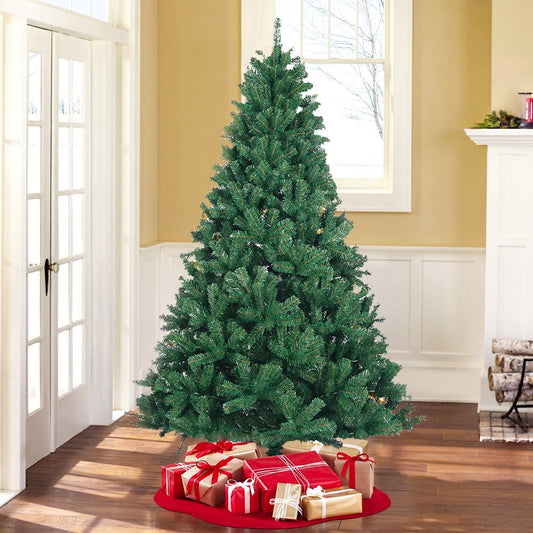 SEGMART 7.5FT Christmas Trees, Artificial Christmas Tree Decoration w/1400 Tips, Premium Hinged Spruce Tree Holiday Decor, Artificial Christmas Tree, Green, S9918