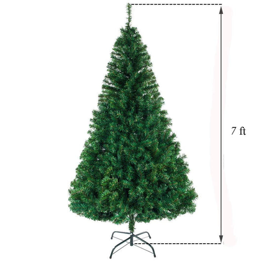 Christmas Trees with White Lights, SEGMART 6 Feet Artificial Christmas Trees with 96 Warm White LED Lights, PVC Stand, for Christmas Party Decorations Tree Plugin Indoor Outdoor, S6940